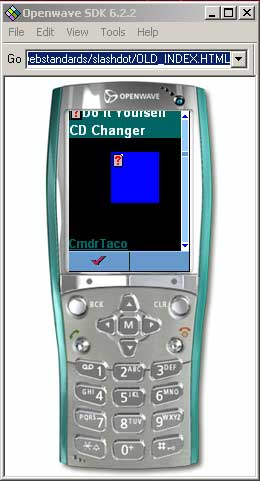 [������������� ������� ����������� Slashdot, ����� �� ����� � Openwave Phone Simulator. ������������ � �������� � ��-�������� ���� �� ����� � ��������.]